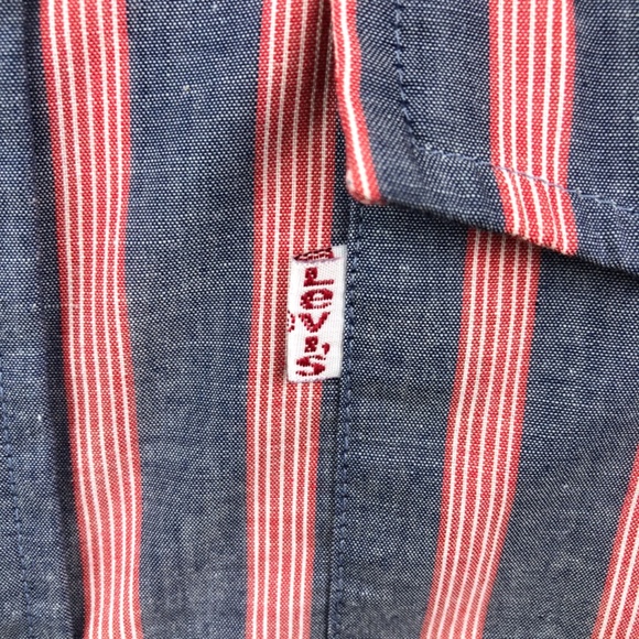 Vintage Levi’s Western Shirt Pearl Snap Stripe M - Picture 6 of 9